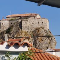 View from the terras. at Women's Cooperative of Petra in Lesvos