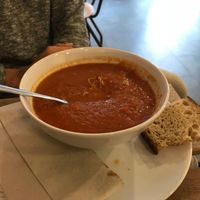 Tomato soup at ETN saladebar in Enschede