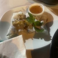 Steamed rice rolls with mushrooms at Saigon Lotus in Toronto