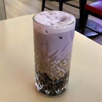 Taro bubble tea with oat milk   at Saigon Lotus in Toronto