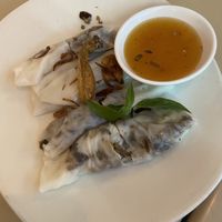Wild mushroom steamed rice rolls  at Saigon Lotus in Toronto
