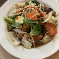 Pan Fried Vegan Phở  at Saigon Lotus in Toronto