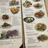 Menu at Saigon Lotus in Toronto