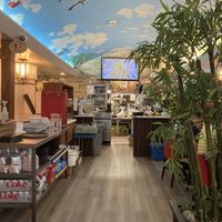 Back of the restaurant, facing kitchen and counter at Saigon Lotus in Toronto