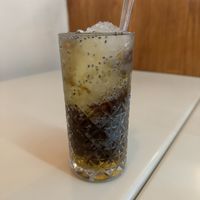 Malva nut and basil drink. Unique and refreshing😄 at Saigon Lotus in Toronto