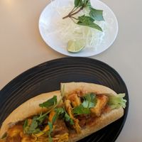 Tofu-seitan lemongrass bahn mi at Saigon Lotus in Toronto
