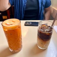 Mango Lassi and Iced Viet Coffee at Saigon Lotus in Toronto