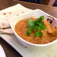 Vegetarian butter chicken with roti  at Saigon Lotus in Toronto