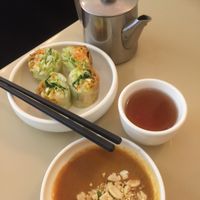 Vegan crab rolls  at Saigon Lotus in Toronto