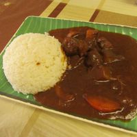 Curry lamb rice set meal at Old Farmosa Vegetarian in Malacca
