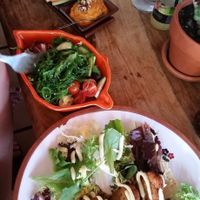 Falafel salad, Wakame salad & sweet potato hummus at Bistro Can Pa in Ibiza