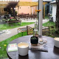 View from our table at Spiregarden in Kristiansand