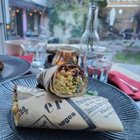 Chickpea curry wrap at Spiregarden in Kristiansand