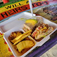 Jerk Hummus Sandwich at Rasta Ade Refreshments in Negril
