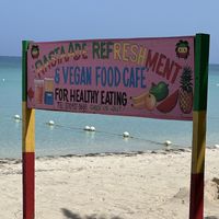 Ad signage  at Rasta Ade Refreshments in Negril