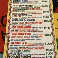 Food Menu  at Rasta Ade Refreshments in Negril