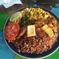 Veggie platter at Rasta Ade Refreshments in Negril