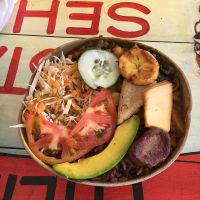 Small platter in bash at Rasta Ade Refreshments in Negril