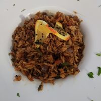 Gebratener Reis mit Gemüse - Portion gebratenen Tofu extra at El Sibarita in Lanzarote