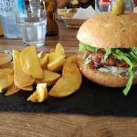Hamburguesa de lentejas at El Sibarita in Lanzarote