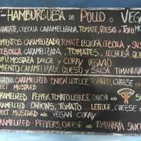 Vegan burger menu (bottom half) at El Sibarita in Lanzarote