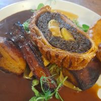 Mushroom wellington roast at The Lab Cafe in Northampton