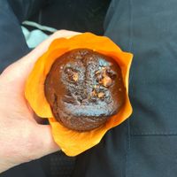 Banana, chocolate vegan muffin at Tete-A-The in Argentiere