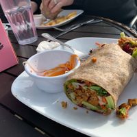 I got the vegan wrap with a coleslaw side. Yummy. at Cheryl's on 12th & As Good As It Gets in Portland