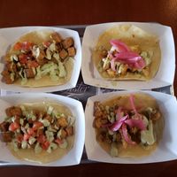 Amazing Crispy cauliflower and Potatoes Tacos at Sister Bar in Albuquerque