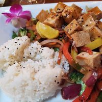 Tofu teriyaki at The Cultured Pearl in Rehoboth Beach