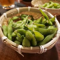 Traditional edamame  #Veganuary at The Cultured Pearl in Rehoboth Beach