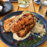 Cauliflower steak at Moringa in Augustow