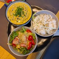 oyster mushroom with rice at Moringa in Augustow