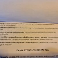 Vegeterian menu at Moringa in Augustow