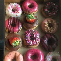 Valentines Day dozen 😋 at Benny's Donuts in Corvallis