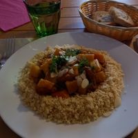 dish of the day (tajine and couscous) 12,90€ at Le Pochon Magique in Belfort