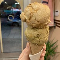 Caramel-pistachio at Umaluma Dairy-Free Gelato in Vancouver