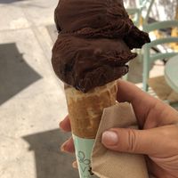 “Normal” sized chocolate with Hawaiian salt- vegan  🙌🏽  at Vivi's Creamery in Ibiza
