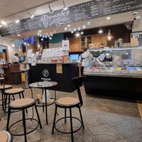The inside at Premarché Gelateria in Kyoto