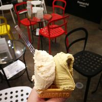 Pistachio and milky & dreamy rice at Premarché Gelateria in Kyoto