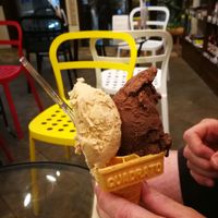 Belgium chocolate and brown sugar at Premarché Gelateria in Kyoto