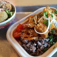 Fried Mozzarella & Regular Sized Natalie Porkman over Rice at Pow Pow - H St NE in Washington