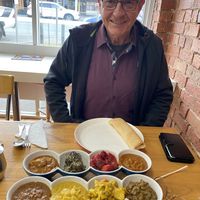 Vegan tasting plate   at Café Merkama in Ballarat