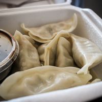 steamed wonton dumplings at Amitabha in Prague