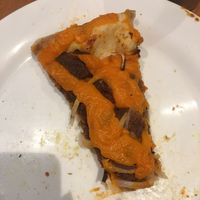 Pizza de hambúrguer  at Pop Vegan Food in Sao Paulo