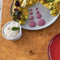 Aji de gallina  at Nuna Raymi in Cusco