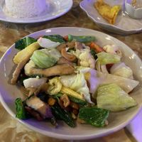„fish“ dish   at Dow Vegan Restaurant in Koh Phi Phi
