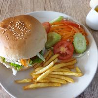 Falafel Burger at Dow Vegan Restaurant in Koh Phi Phi