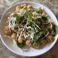 Fried Tofu Thai salad (spicy)  at Dow Vegan Restaurant in Koh Phi Phi