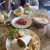 Wraps and hummus with pita  at Dow Vegan Restaurant in Koh Phi Phi